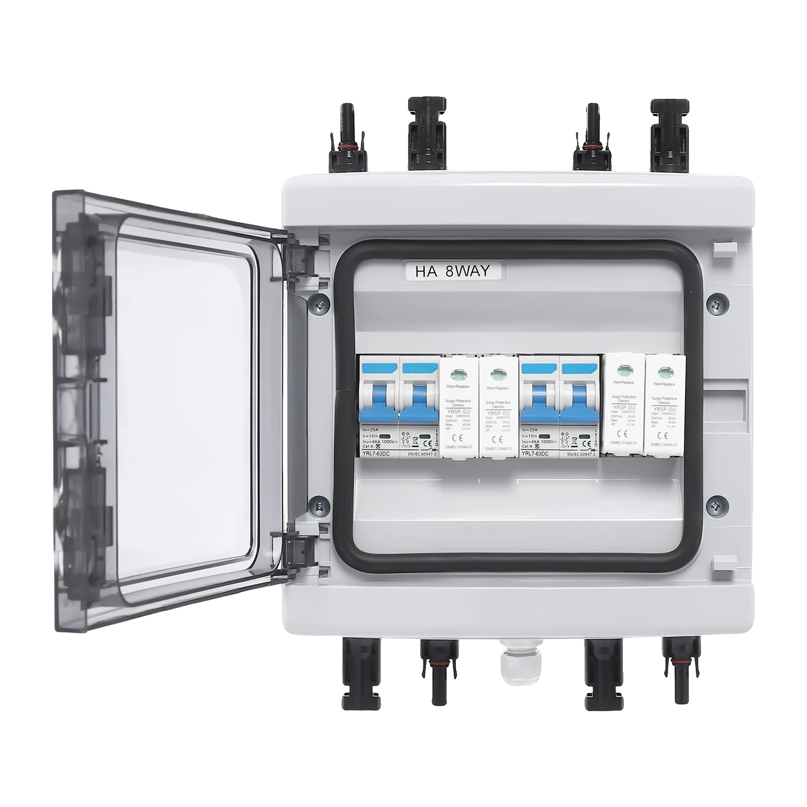 Solar Combiner Box, 40a Ausgang, Wetterbeständiges Design, 2 In 2 Out 25a 1000v