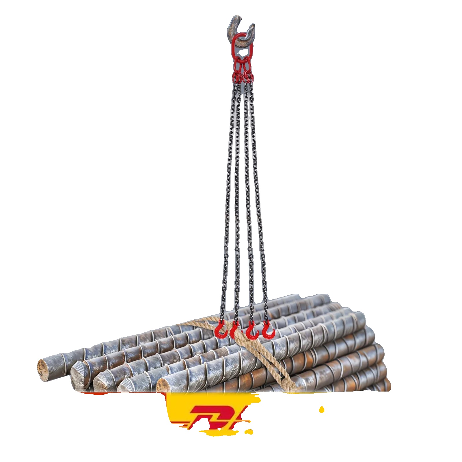 Kettenschlinge, G80 Legierungsstahl, 5 Tonnen Tragfähigkeit, 1,5 M Arbeitslänge, 0,8 Cm Kettendicke, 4:1 Sicherheitsfaktor