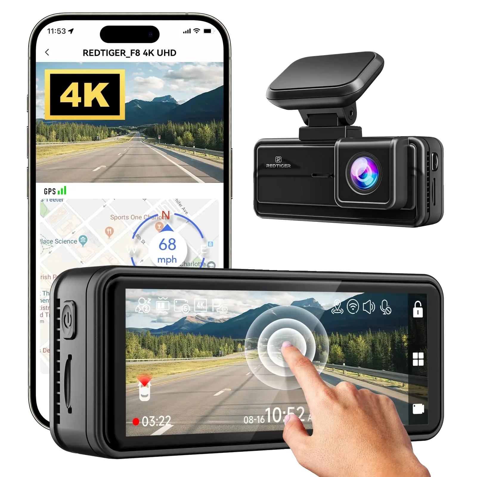 Dashcam, 4k-auflösung, Weitwinkelansicht, Keine Rückkamera-a, Kein Hw Kit-a