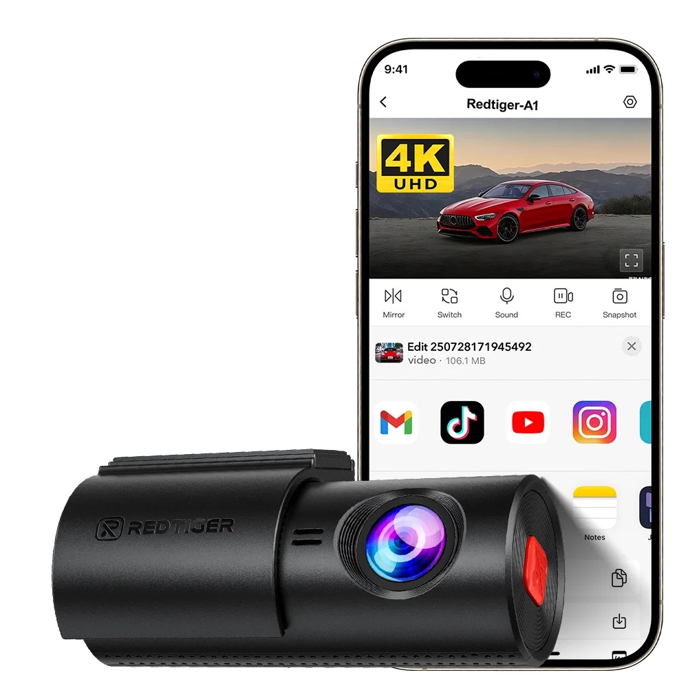 Dashcam, 4k-aufnahme, Nachtsichtfunktion, Kein Hw-kit, Keine-a