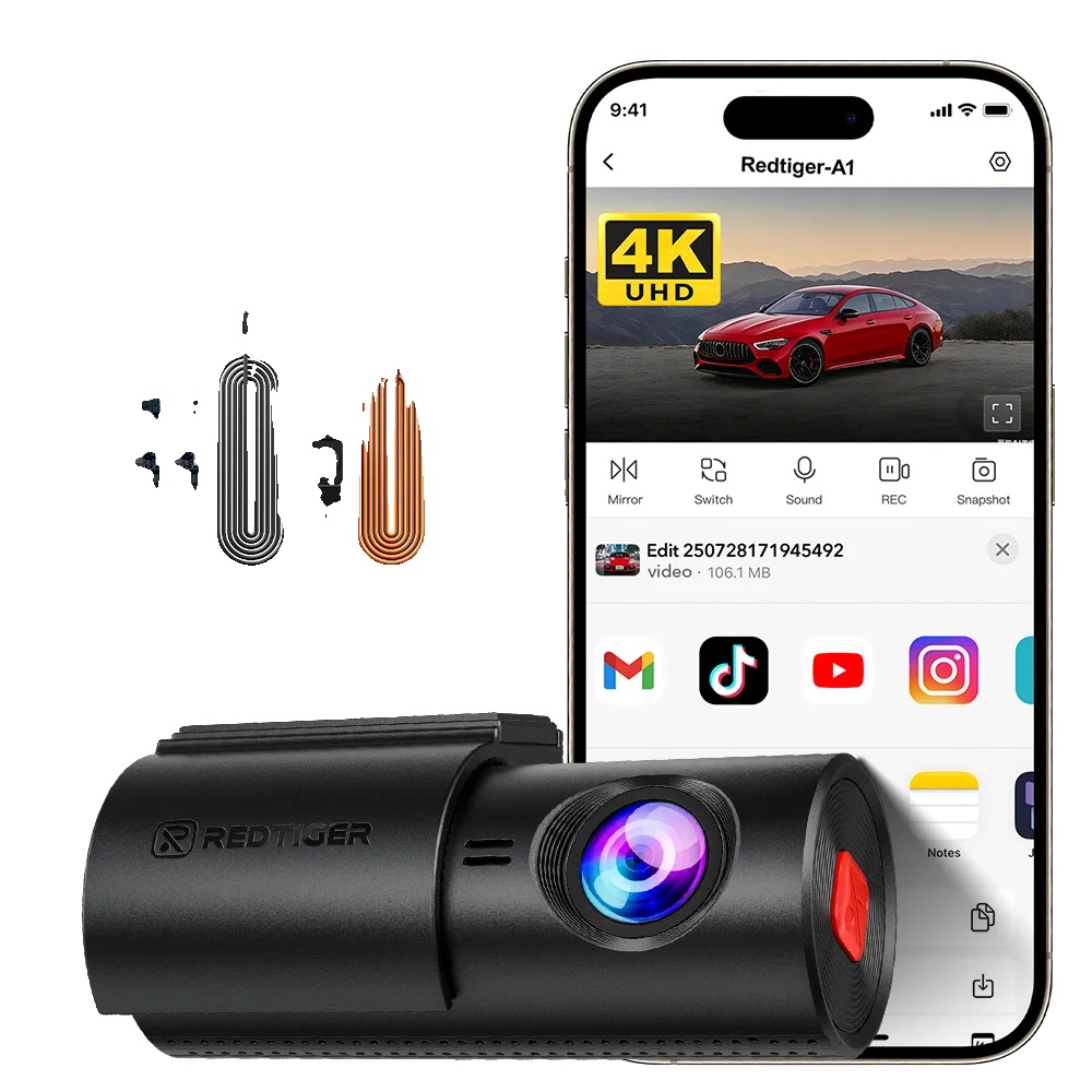 Dashcam, 4k-aufnahme, Nachtsichtfunktion, Mit Hw-kit, Keine