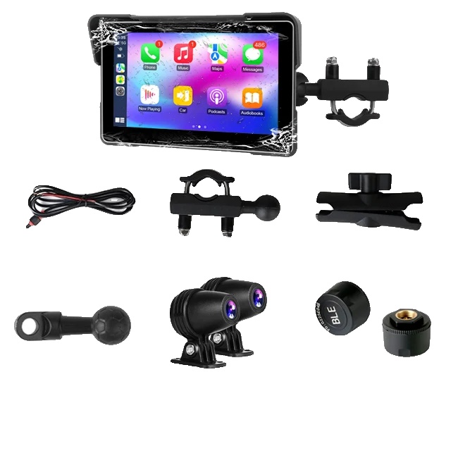Motorrad-dashcam, Dual-linse, Wasserdichtes Design, 64g-a, Moto Dvr Mit Tpms-a