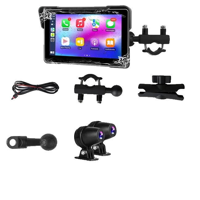 Motorrad-dashcam, Dual-linse, Wasserdichtes Design, 64g, Moto Dvr-a