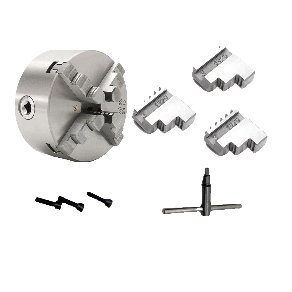 Drei-jaw-spannfutter, Spannfutterdurchmesser 100 Mm, Maximales Eingangsmoment 60 Nm, Maximale Drehzahl 4200 U/min, Anzahl Der Backen 3, Spannfuttertyp