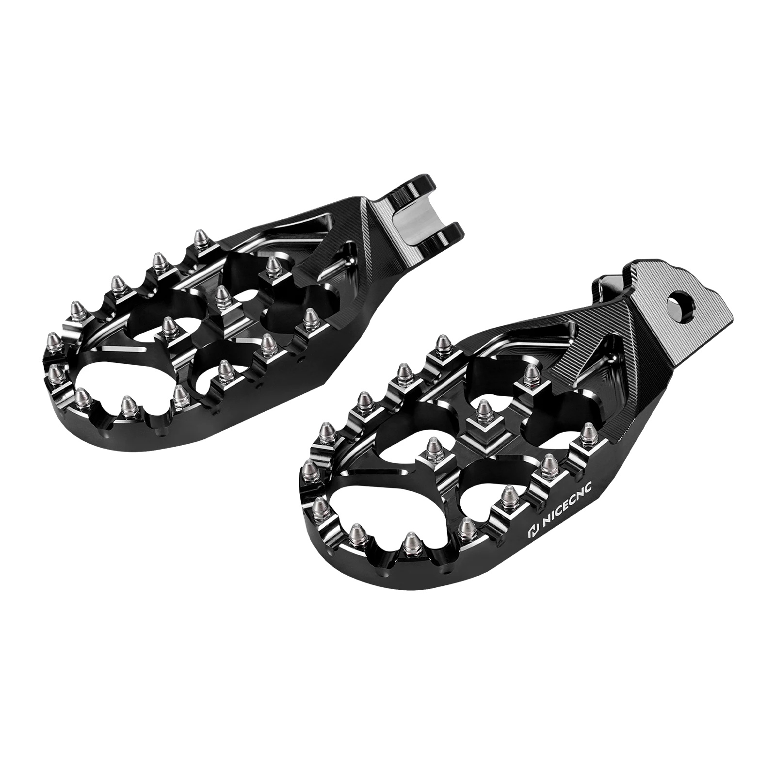 Fußrasten, Vergrößerte Fläche, Überlegener Grip, Schwarz