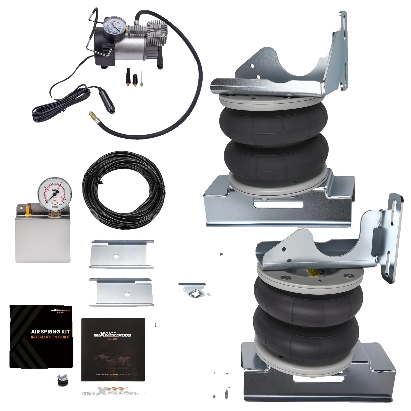 Luftfederungs-hilfsspringkit, Stahl- Und Gummimaterial, Kompatibel Mit Mercedes-benz Sprinter 2006-2020, Erhöht Die Tragfähigkeit, Passgenaues Design,