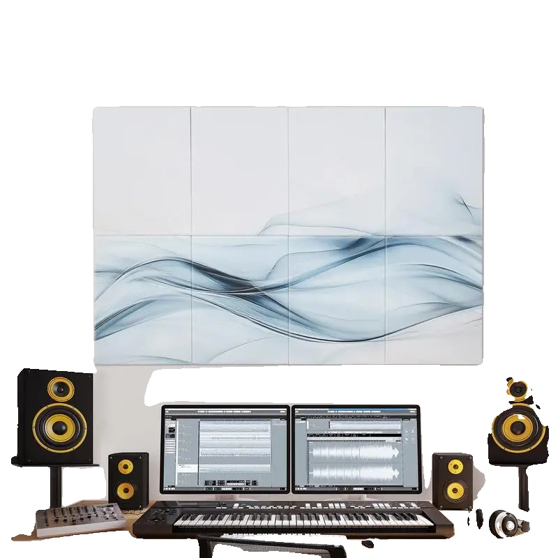 Akustikpaneel, Polyesterfaser, 40 X 30 X 1 Cm, Packung Mit 8, Schallabsorption, Dekoratives Design