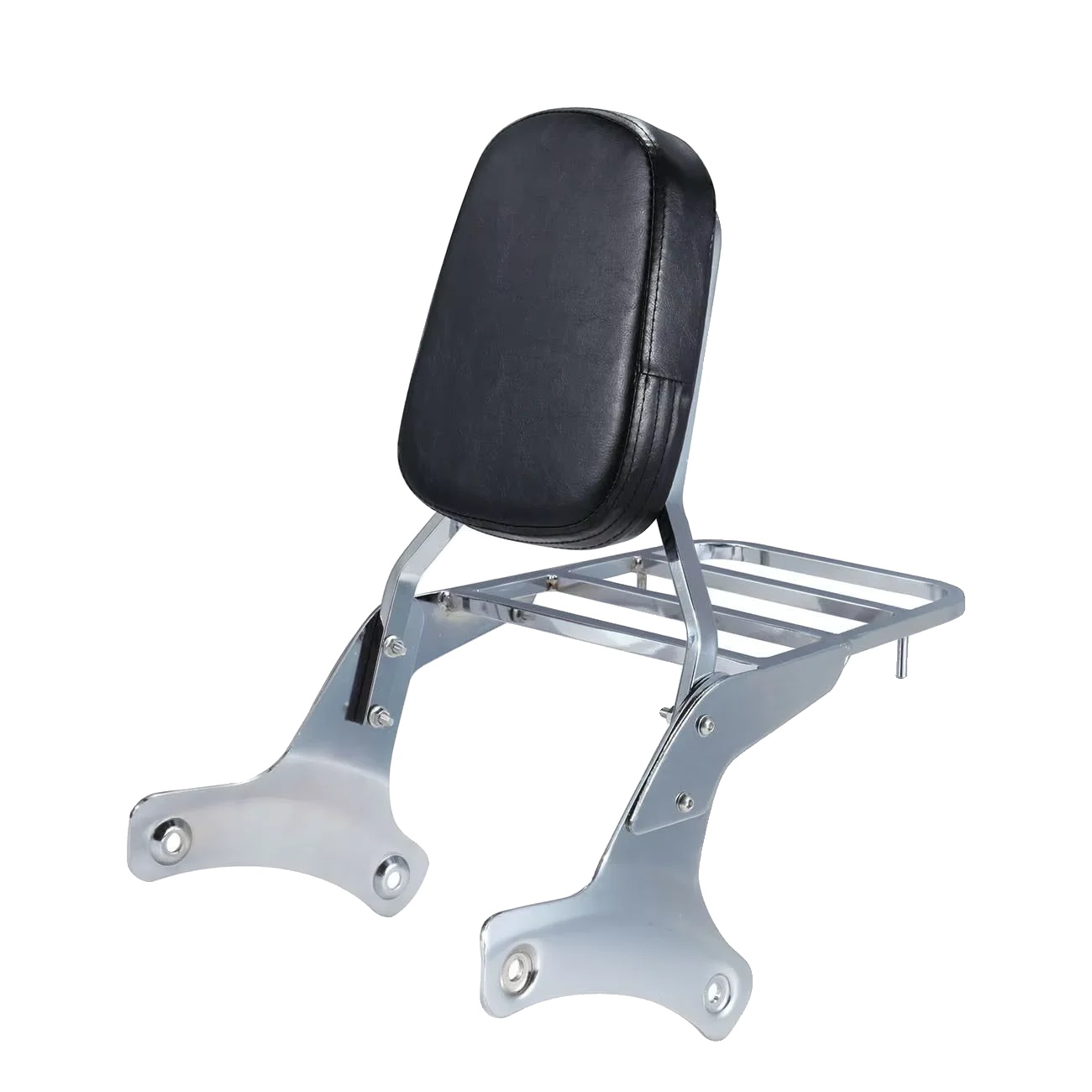 Motorrad Sissy Bar, Bequeme Rückenlehne, Gepäckträger, Silber