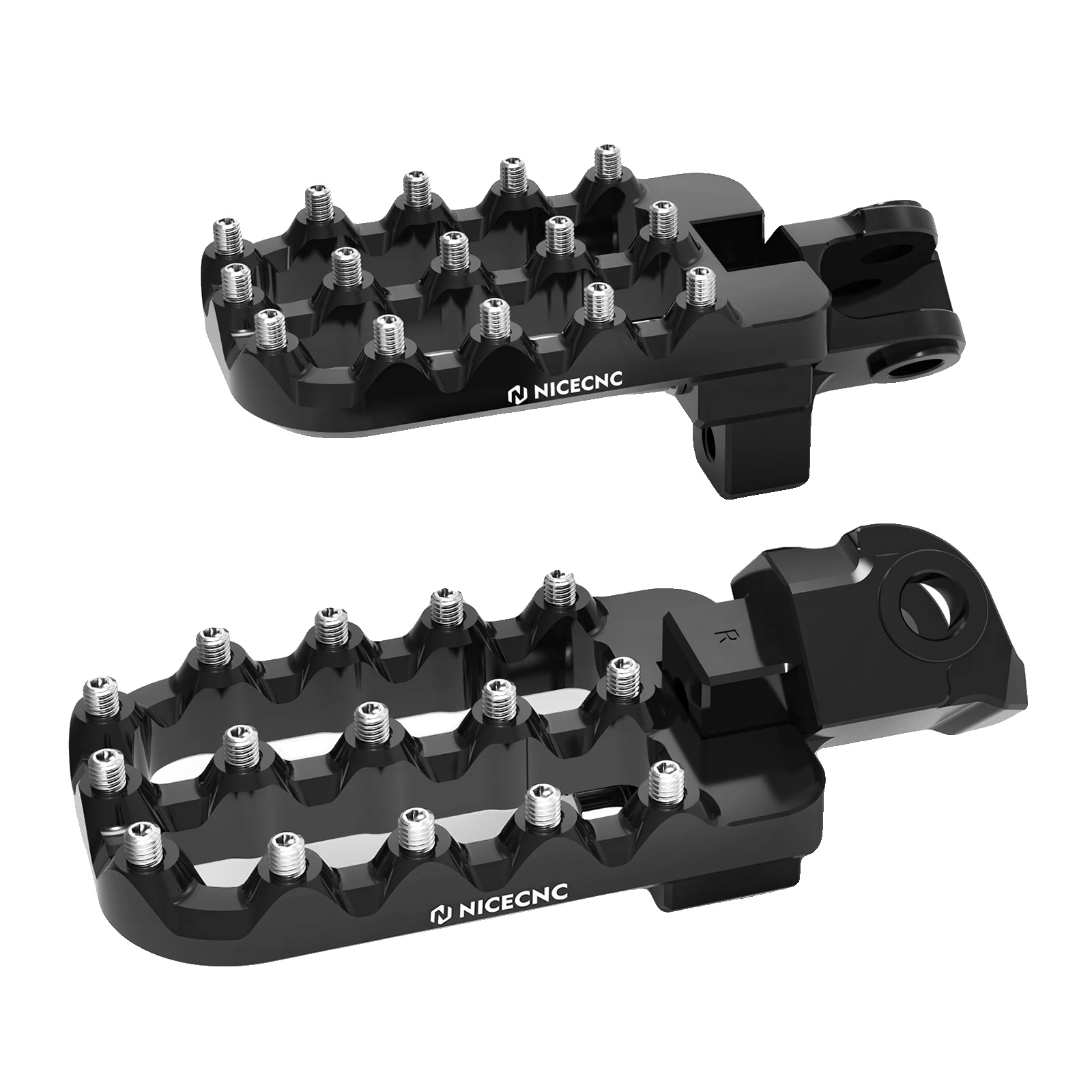 Fußstütze Fußrasten, Höhenverstellbar, Verbesserter Grip, Schwarz