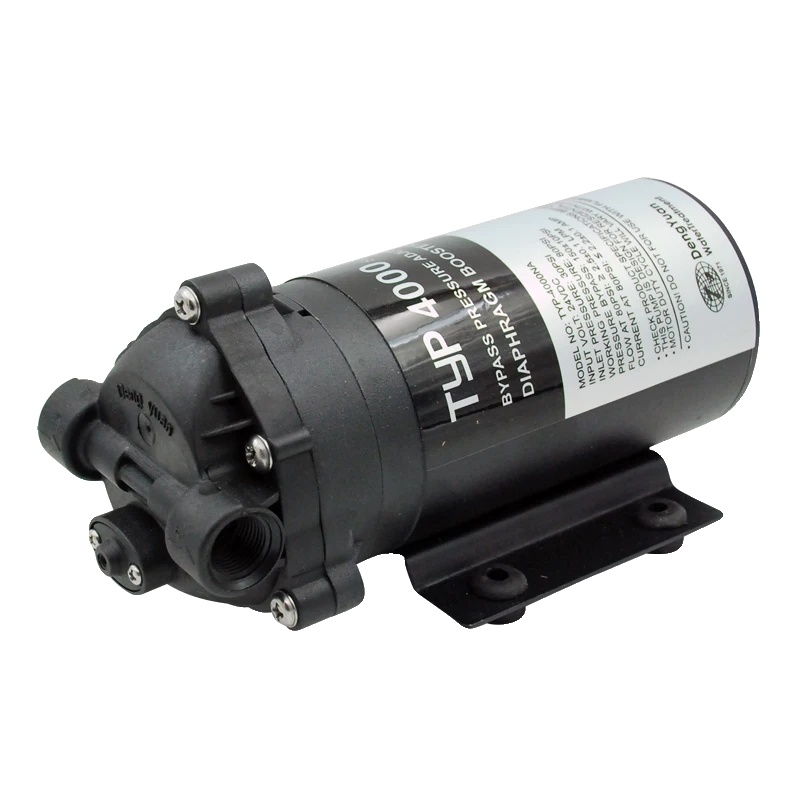 Wasserfilterpumpe, 400 Gpd, Durchflussrate 2,5 L/min, Arbeitsdruck 80 Psi, Eingangsspannung 24 Vdc, Kompakte Abmessungen 100x101x190 Mm