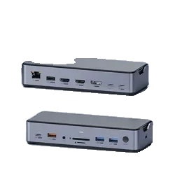 Dockingstation, 8k Multi-display-unterstützung, Hochgeschwindigkeitsdatenübertragung, Dunkelgrau
