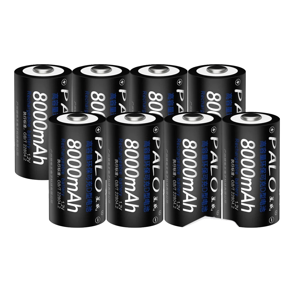 Wiederaufladbares Batterien-set, Hohe Kapazität 8000mah, Intelligentes Ladegerät Enthalten, 8pcs Batterie