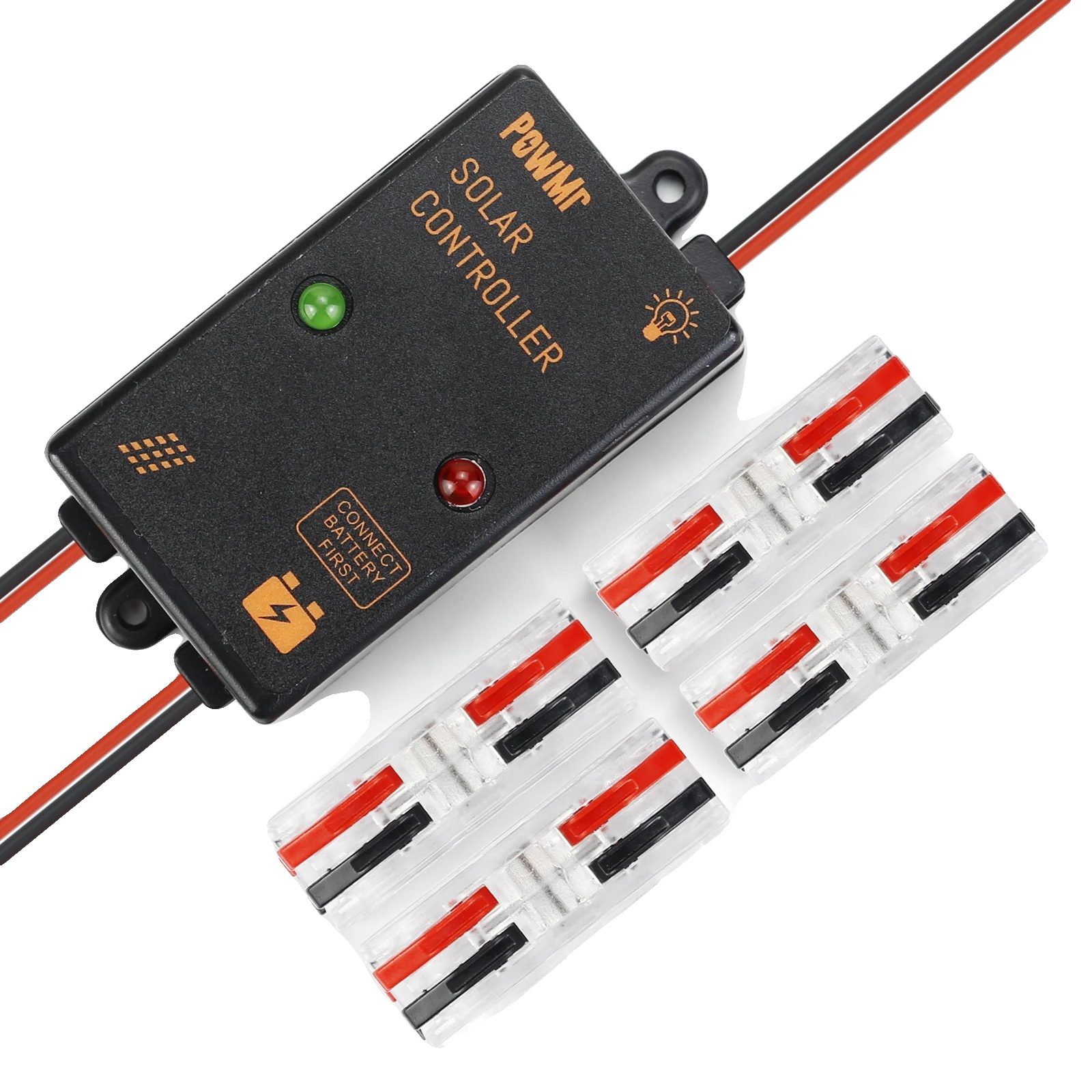 Solar-ladecontroller, 4-stufen Pwm-ladung, Wasserschutzklasse, 5a 6v 12v