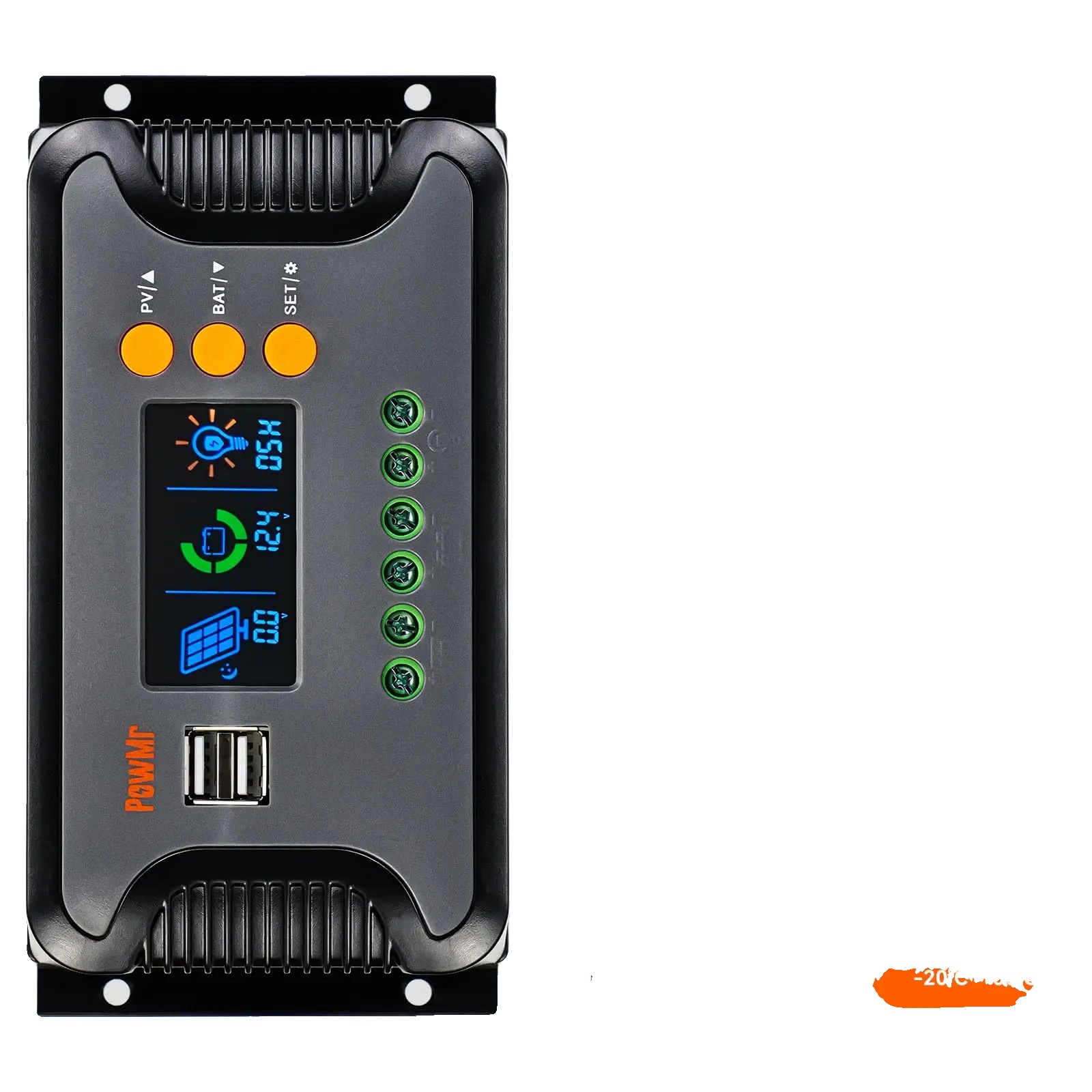 Solar-ladecontroller, Lcd-display, Intelligente Funktionen, 30a