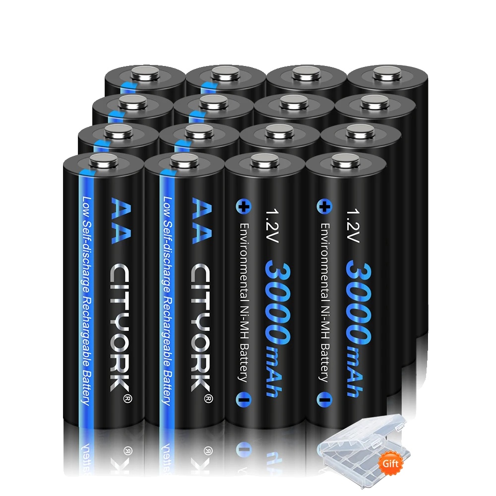 Wiederaufladbare Nimh-batterien, 3000mah Kapazität, Kompatibel Mit Aa-geräten, 16pcs Aa
