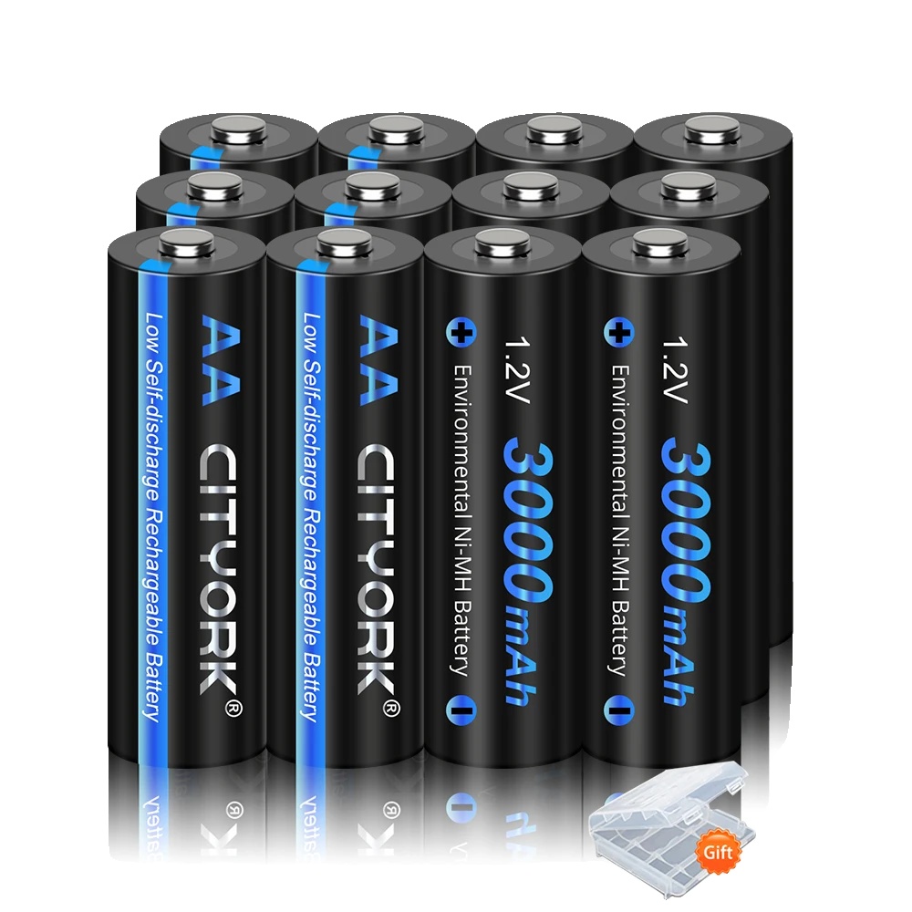 Wiederaufladbare Nimh-batterien, 3000mah Kapazität, Kompatibel Mit Aa-geräten, 12pcs Aa