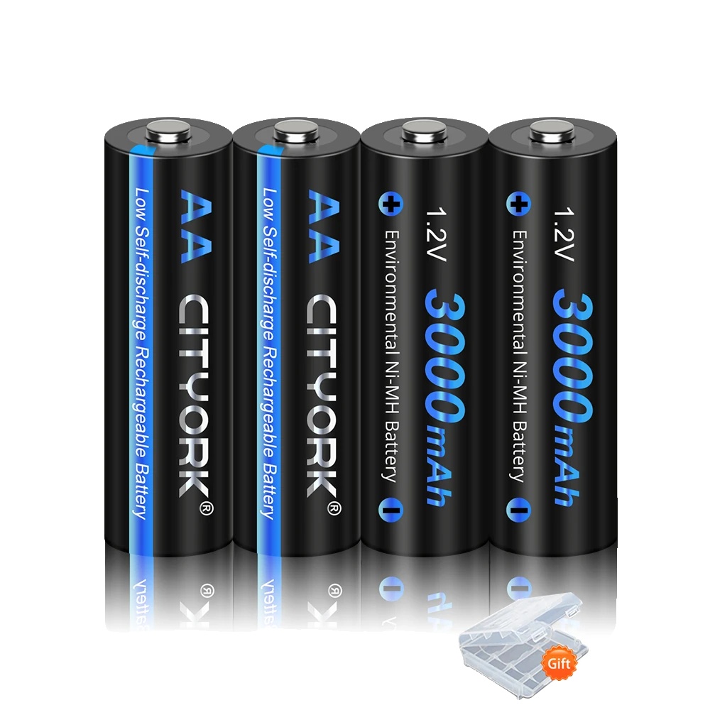 Wiederaufladbare Nimh-batterien, 3000mah Kapazität, Kompatibel Mit Aa-geräten, 4pcs Aa