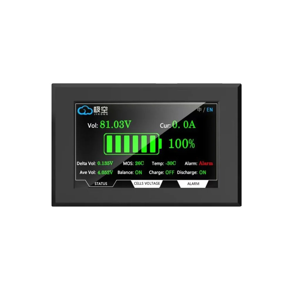 Intelligentes Batteriemanagementsystem, Aktives Balancing, Bluetooth-überwachung, 4,3 Zoll Lcd