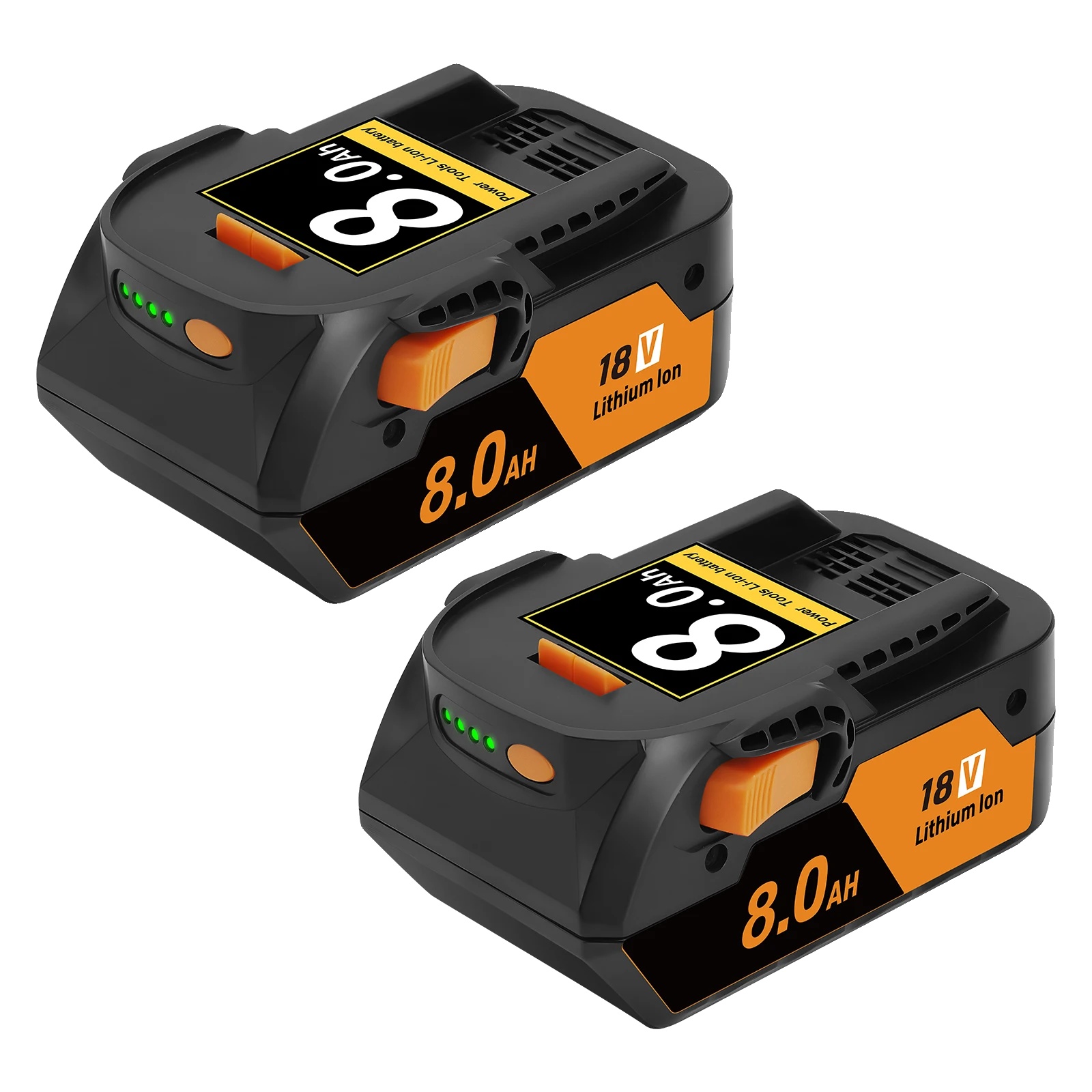 Lithium-ionen-batterie, 8000mah Kapazität, Kompatibel Mit Ridgid-werkzeugen, 2 Stück 8000mah