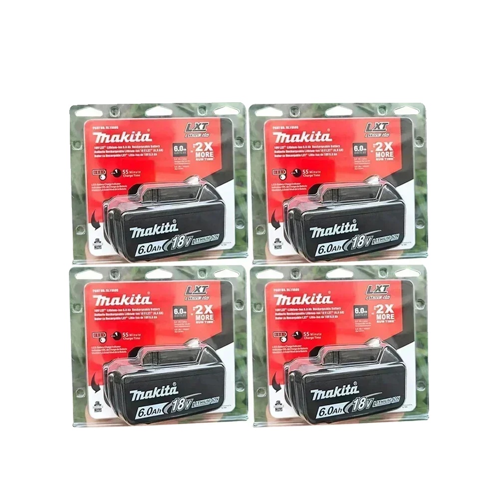 Lithium-ionen-batterie, 6000mah Kapazität, Led-anzeige, 4 Stk 6.0ah-dkmt