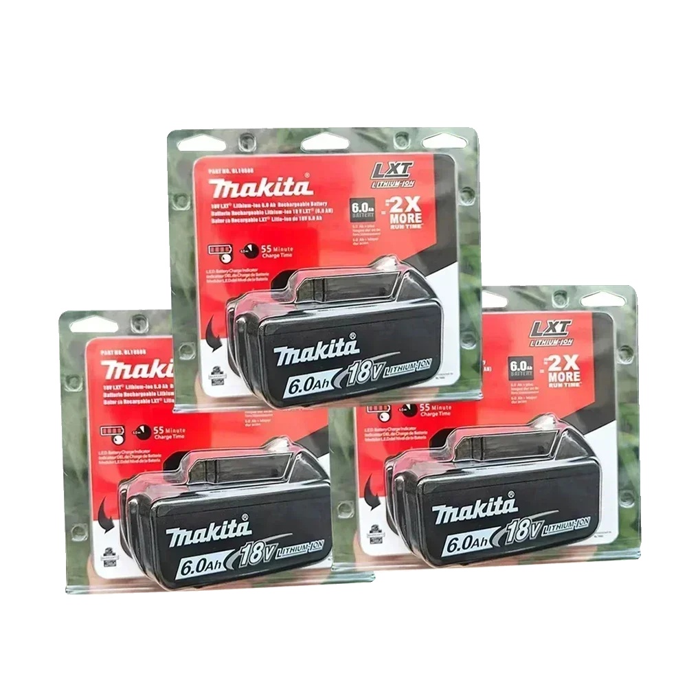 Lithium-ionen-batterie, 6000mah Kapazität, Led-anzeige, 3 Stk 6.0ah-dkmt