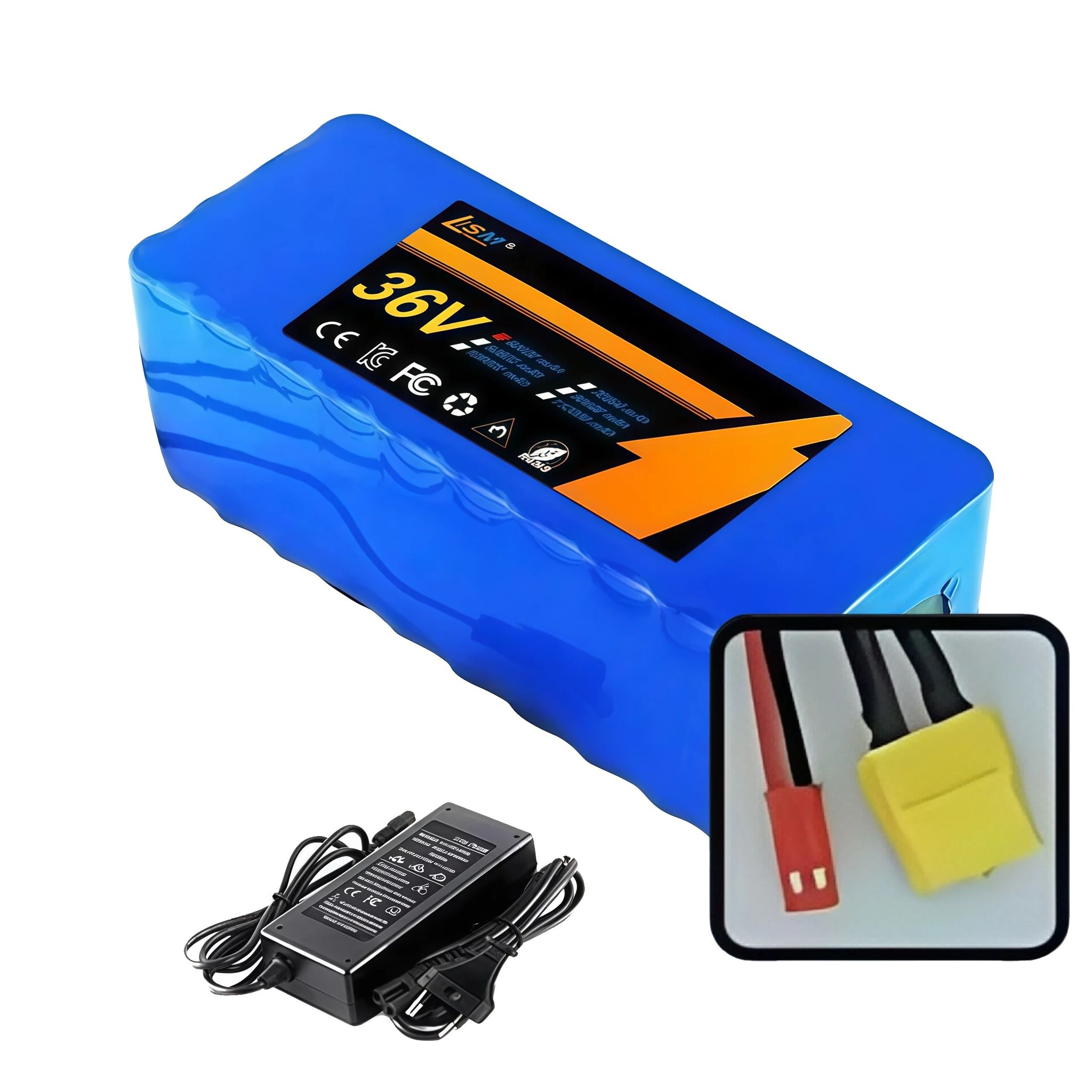 Lithium-batterie, 60000mah Kapazität, 36v Kompatibilität, Xt60-jst-ladegerät