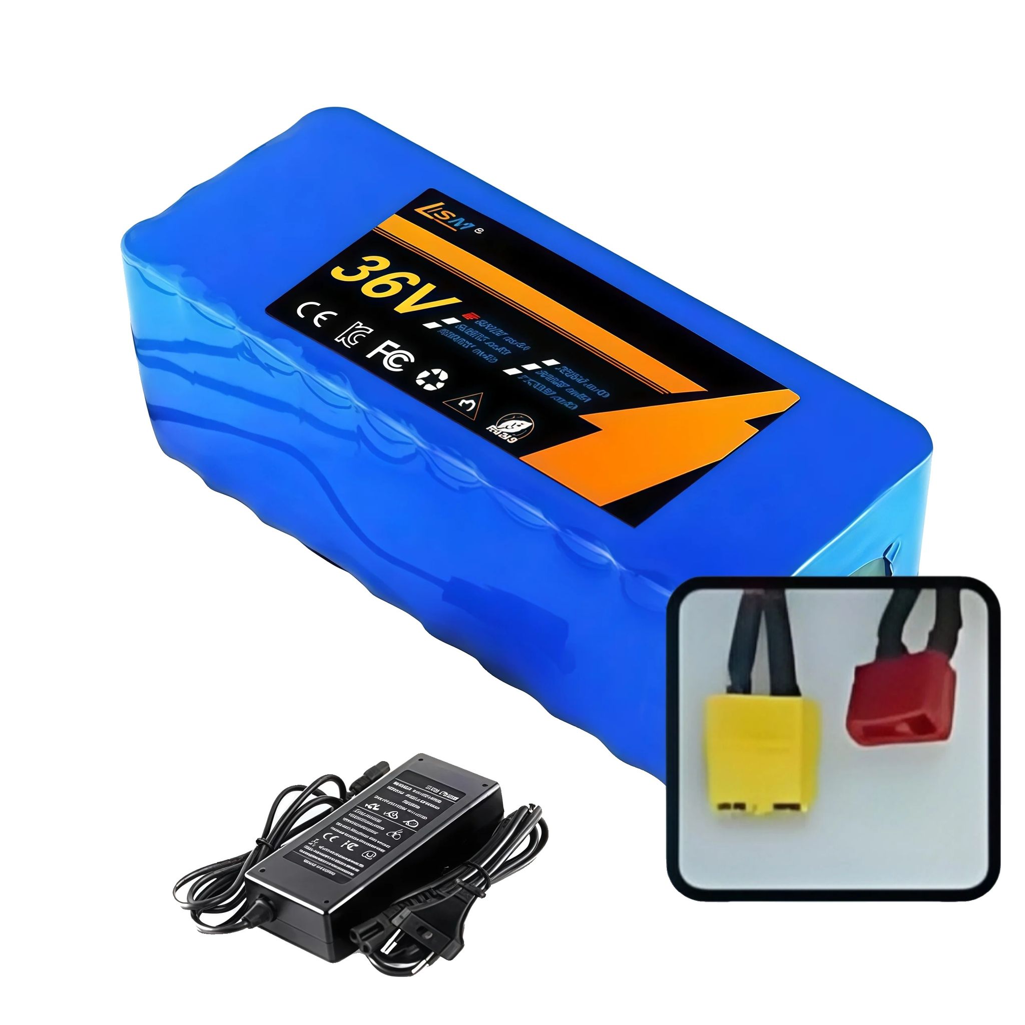 Lithium-batterie, 60000mah Kapazität, 36v Kompatibilität, Xt60-t-stecker-ladegerät