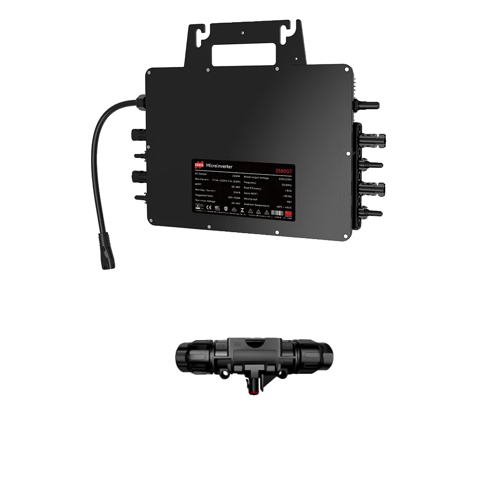 Solar-mikroinverter, 2500va Ausgang, Wifi-überwachung, T, 230v-a, 22-50v-a
