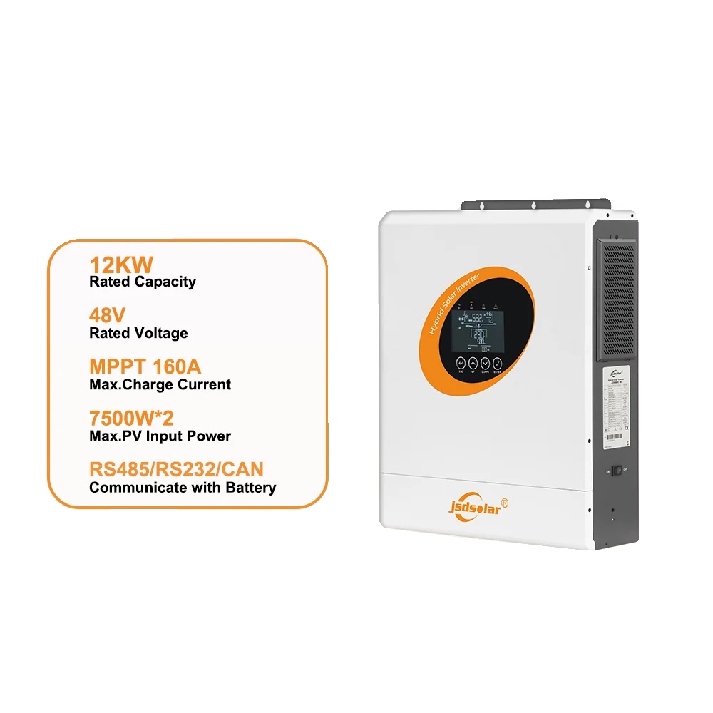 Hybrid-wechselrichter, Reine Sinuswelle, Duale Mppt, Wifi-überwachung, 12000w 48v, 220-240v, 48v