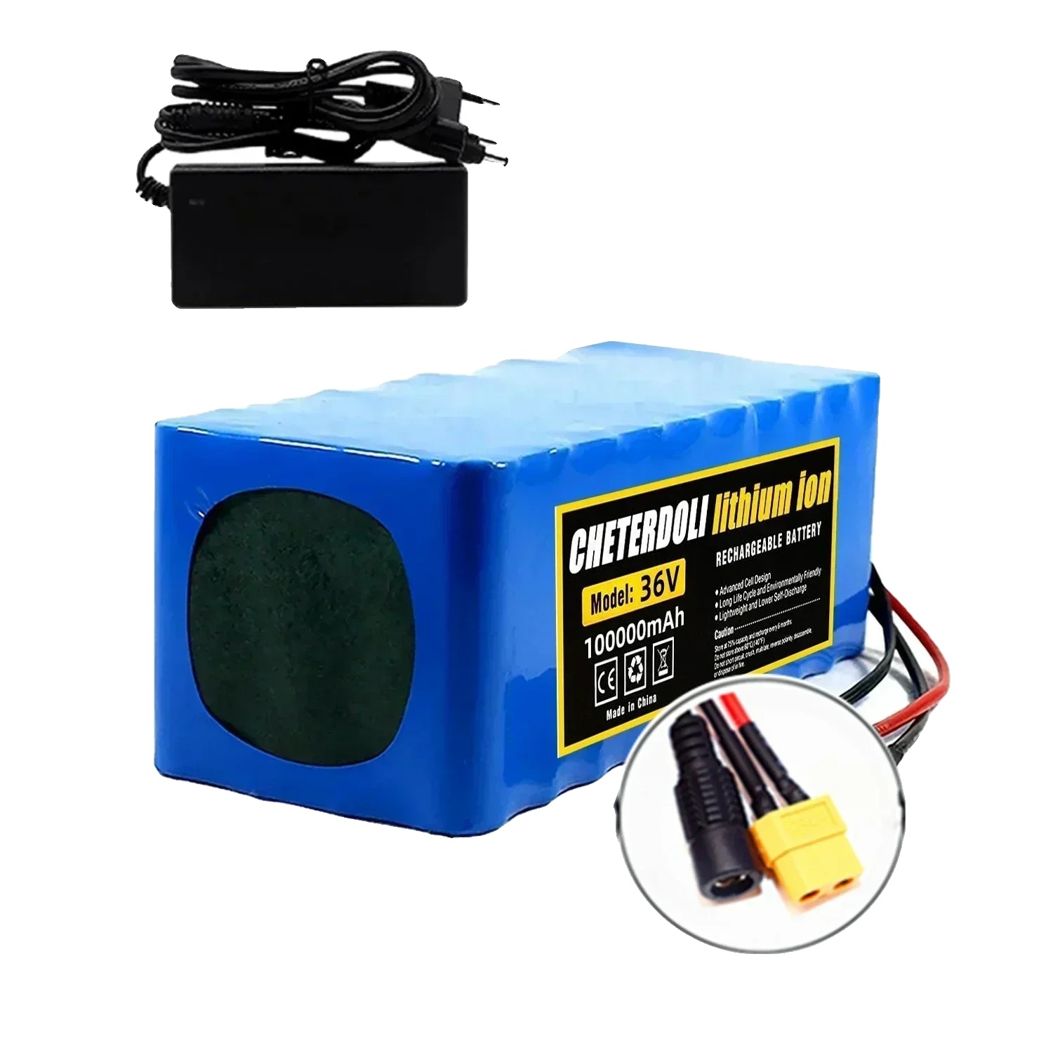 Elektrofahrzeugbatterie, 36v, 100ah Lithium-ionen-powerpack, Dc-xt60, 36v-a