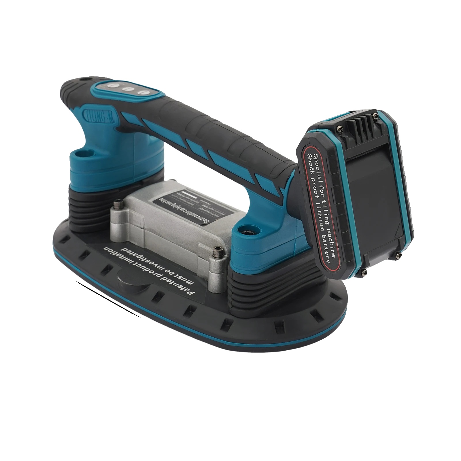 Fliesen-vibrationsmaschine, 6 Geschwindigkeitsstufen, 400 Kg Saugleistung, Blau