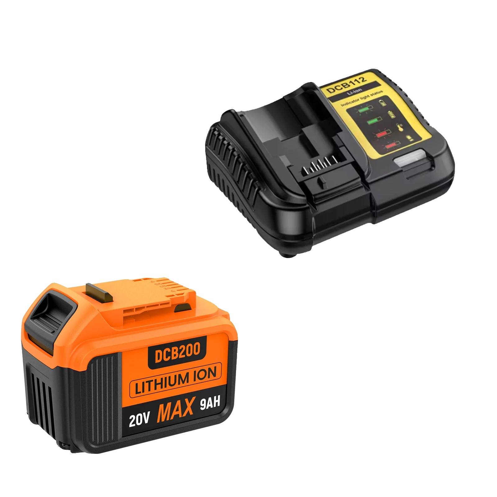 Akku Für Elektrowerkzeuge, Hohe Kapazität 9000mah, Dual-voltage-kompatibilität, 1bat 4aladegerät