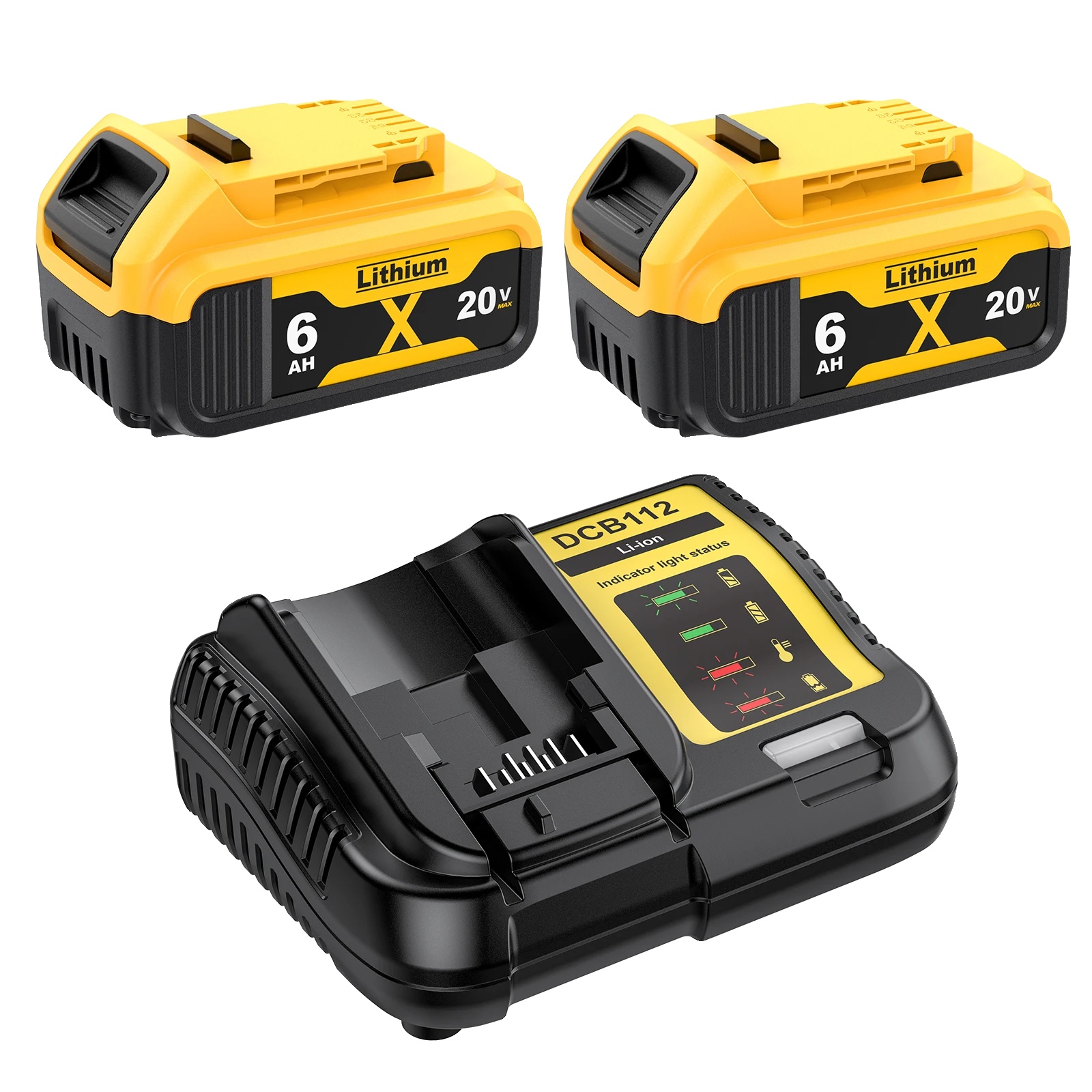 Batterie, 6000mah Kapazität, Kompatibel Mit Verschiedenen Elektrowerkzeugen, 2x6000mahxladegerät