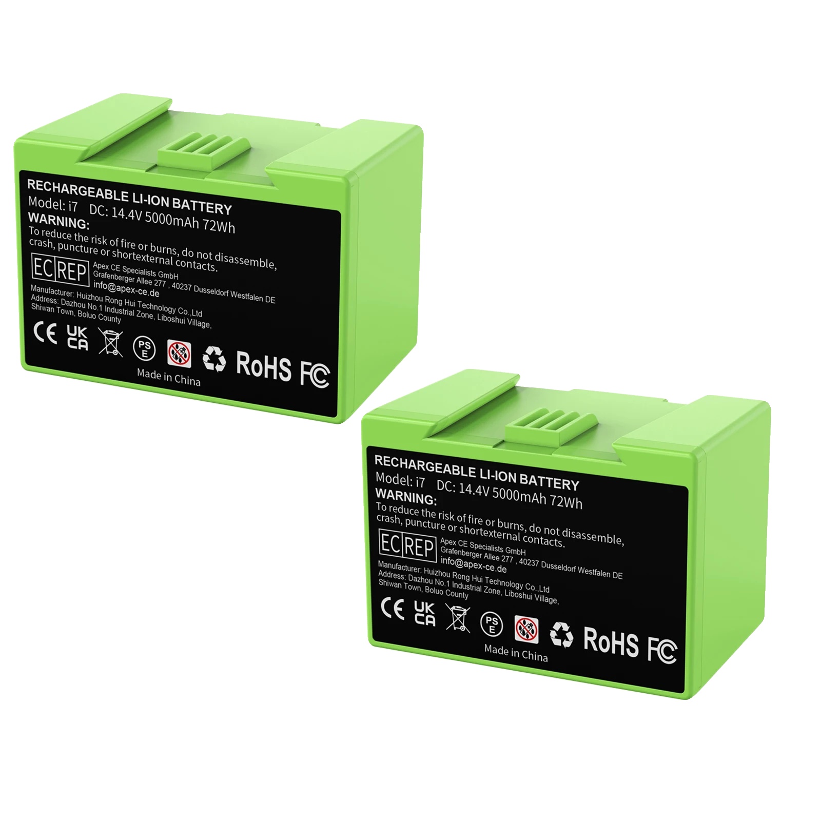 Akkutausch, 14,4v, 5000mah Kapazität, 2 Batterien