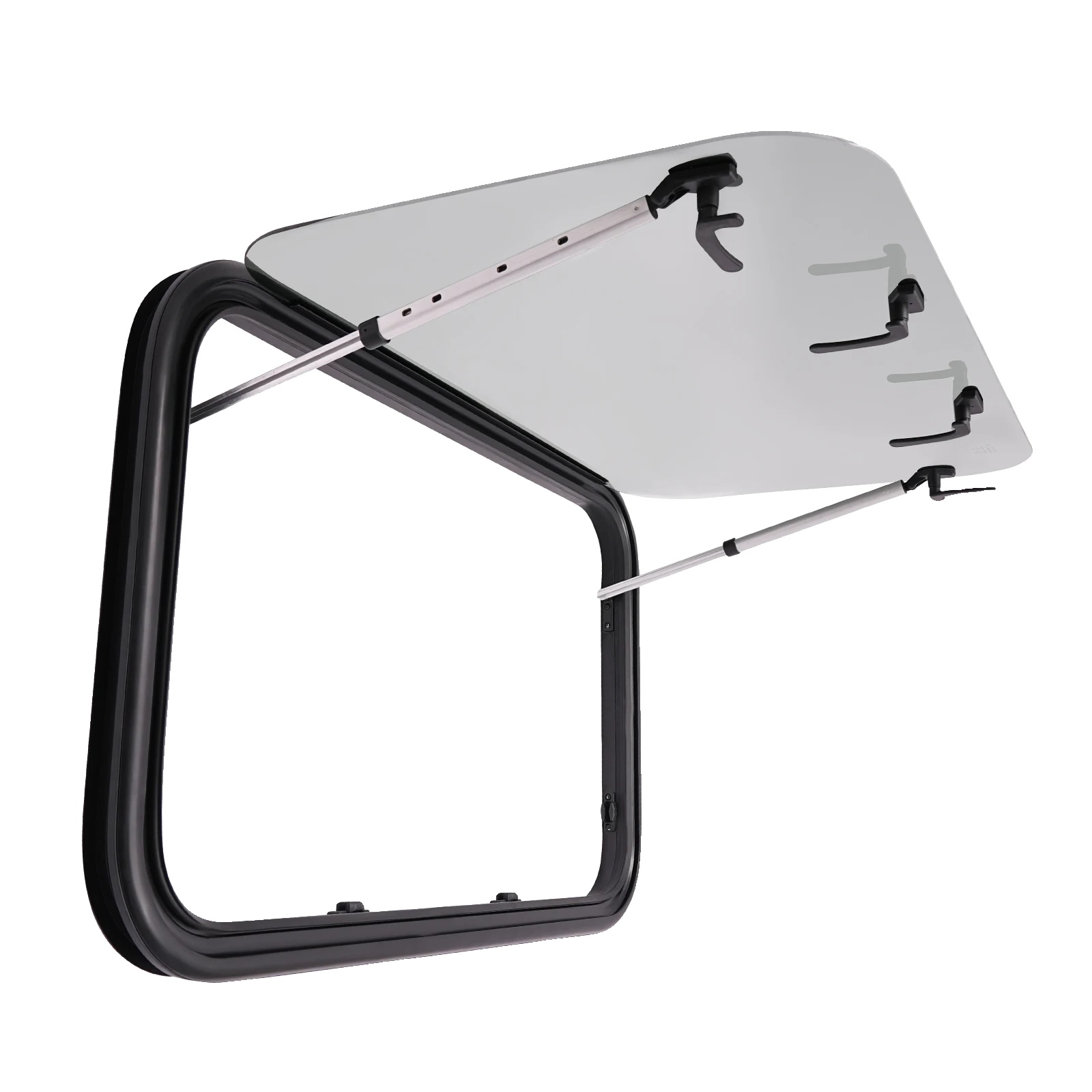 Wohnmobilfenster, Langlebige Aluminiumlegierung, Belüftungsgitter Enthalten, Schwarz Und Weiß