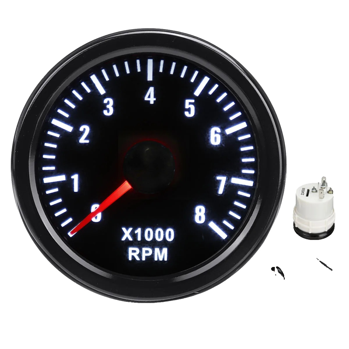 Tachometer, 52mm Durchmesser, 0-8000 U/min Bereich, 12v Spannung, Geeignet Für Benzinmotoren, Einfache Installation