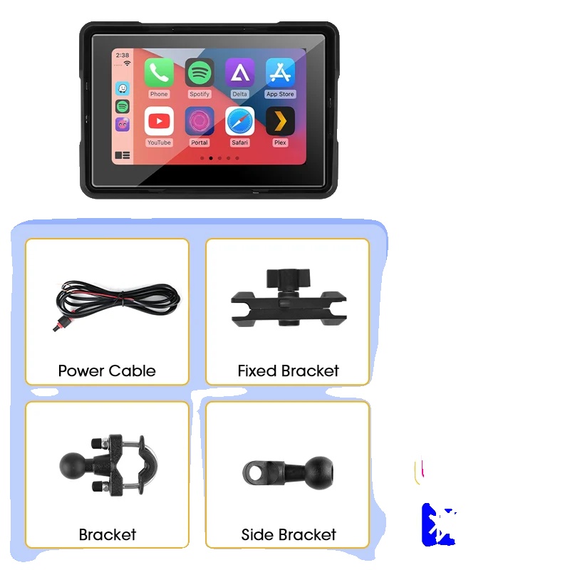 Motorrad Touch-display, Ip67 Wasserdicht, 1080p Dvr, 5 Zoll Pnd