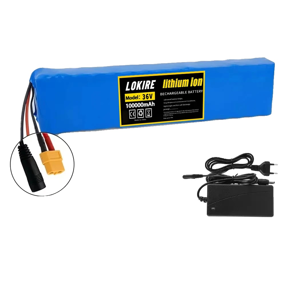 Lithium-ionen-batterie, 100ah Kapazität, 36v Spannung, Xt60-dc-ladegerät