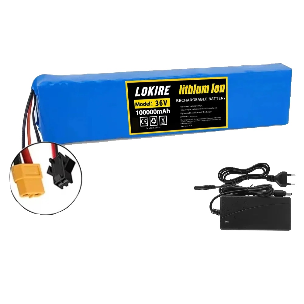 Lithium-ionen-batterie, 100ah Kapazität, 36v Spannung, Xt60-sm-ladegerät