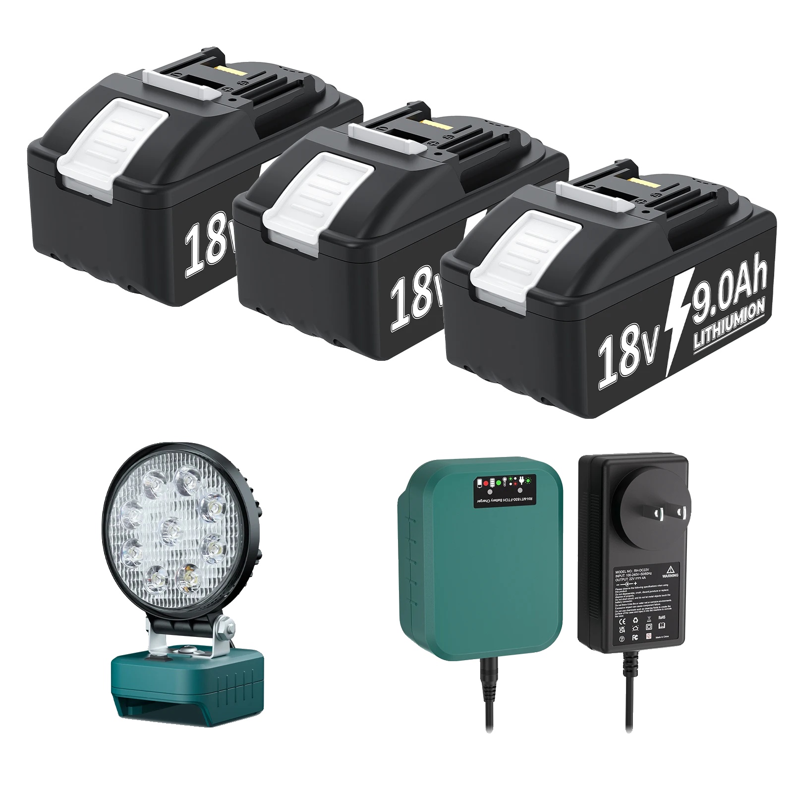 Batterie, Hohe Kapazität, Mehrkreis-schutz, Set 12