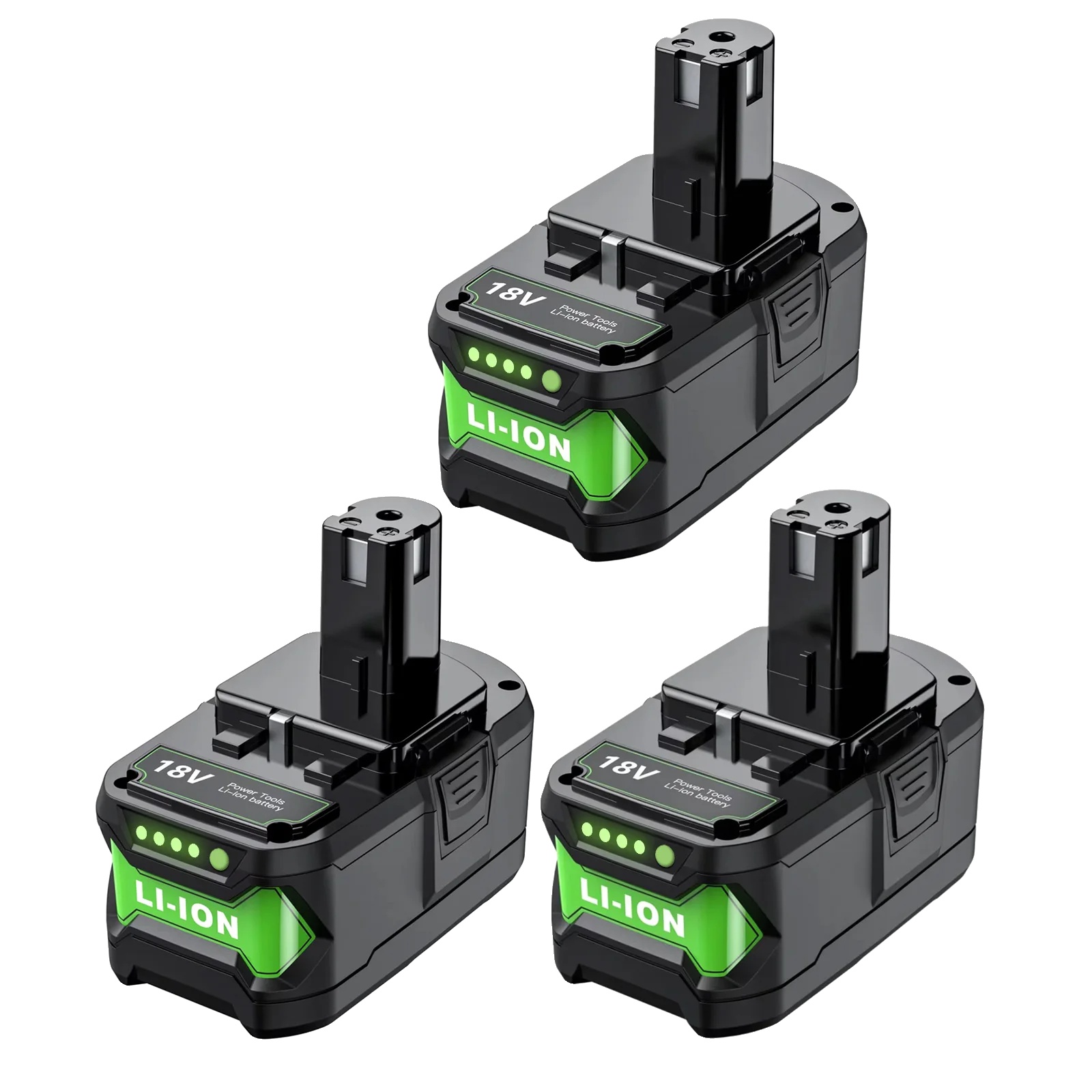 Wiederaufladbare Batterie, 9500mah Kapazität, Li-ion Technologie, Kompatibel Mit Ryobi, 3 Stk