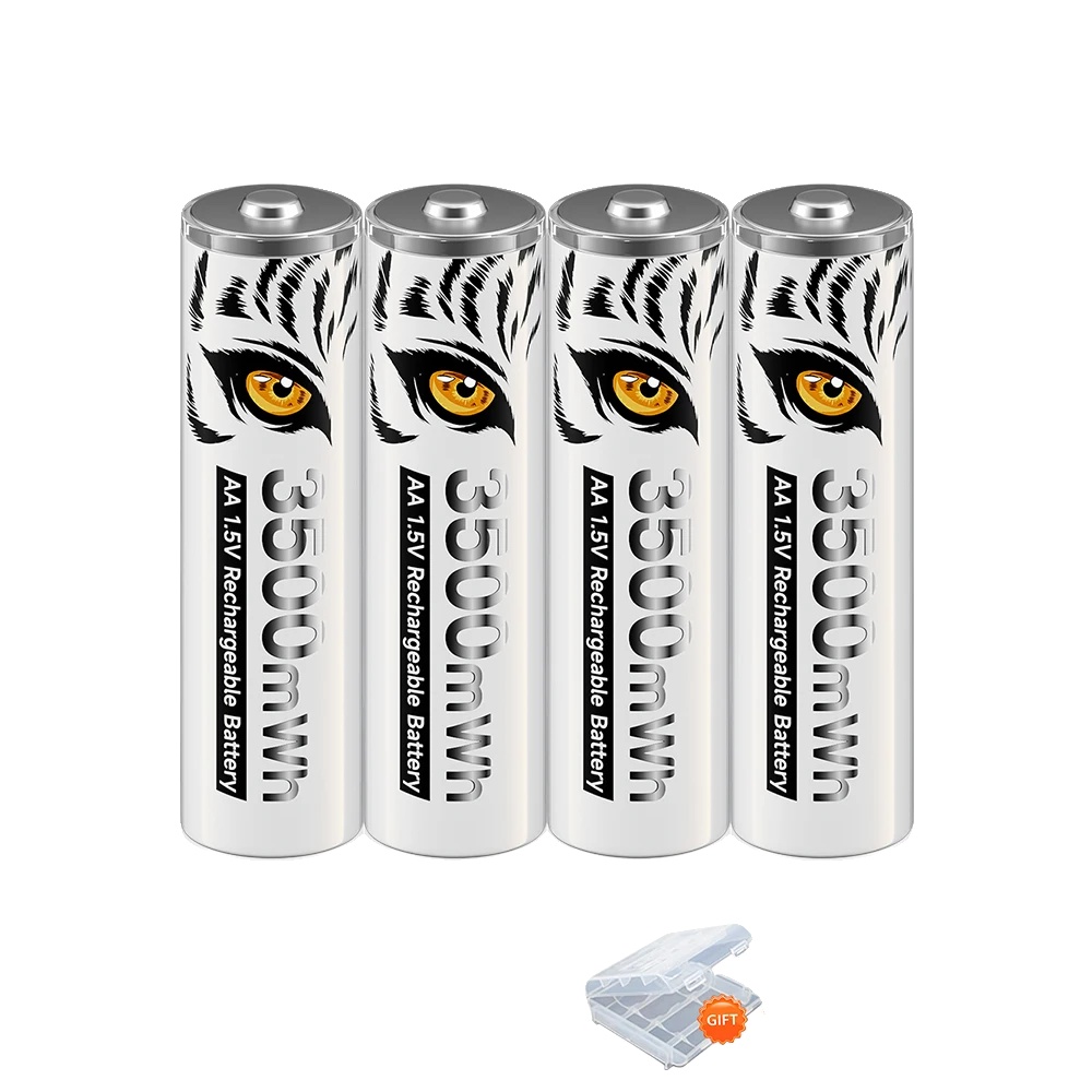 Wiederaufladbares Batterien-set, Li-ion, 8-slot-ladegerät, 4 Stück Aa Batterie