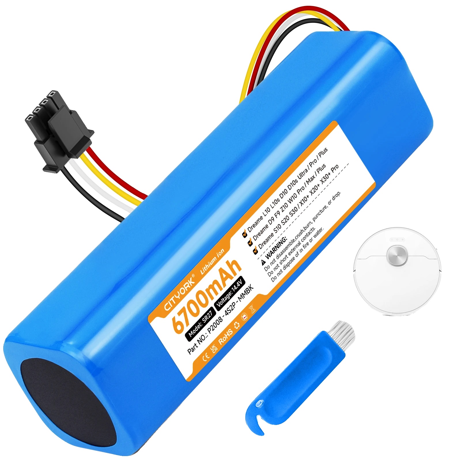 Ersatzbatterie, 6700mah Kapazität, Kompatibel Mit Verschiedenen Modellen, 1 Stück