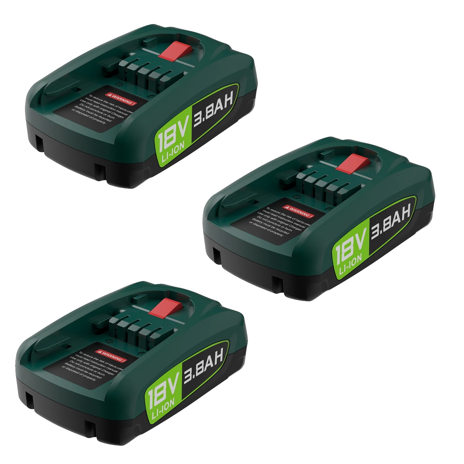 Ersatzbatterie, 3800mah Kapazität, Kompatibel Mit Elektrowerkzeugen, 3stk, 18v