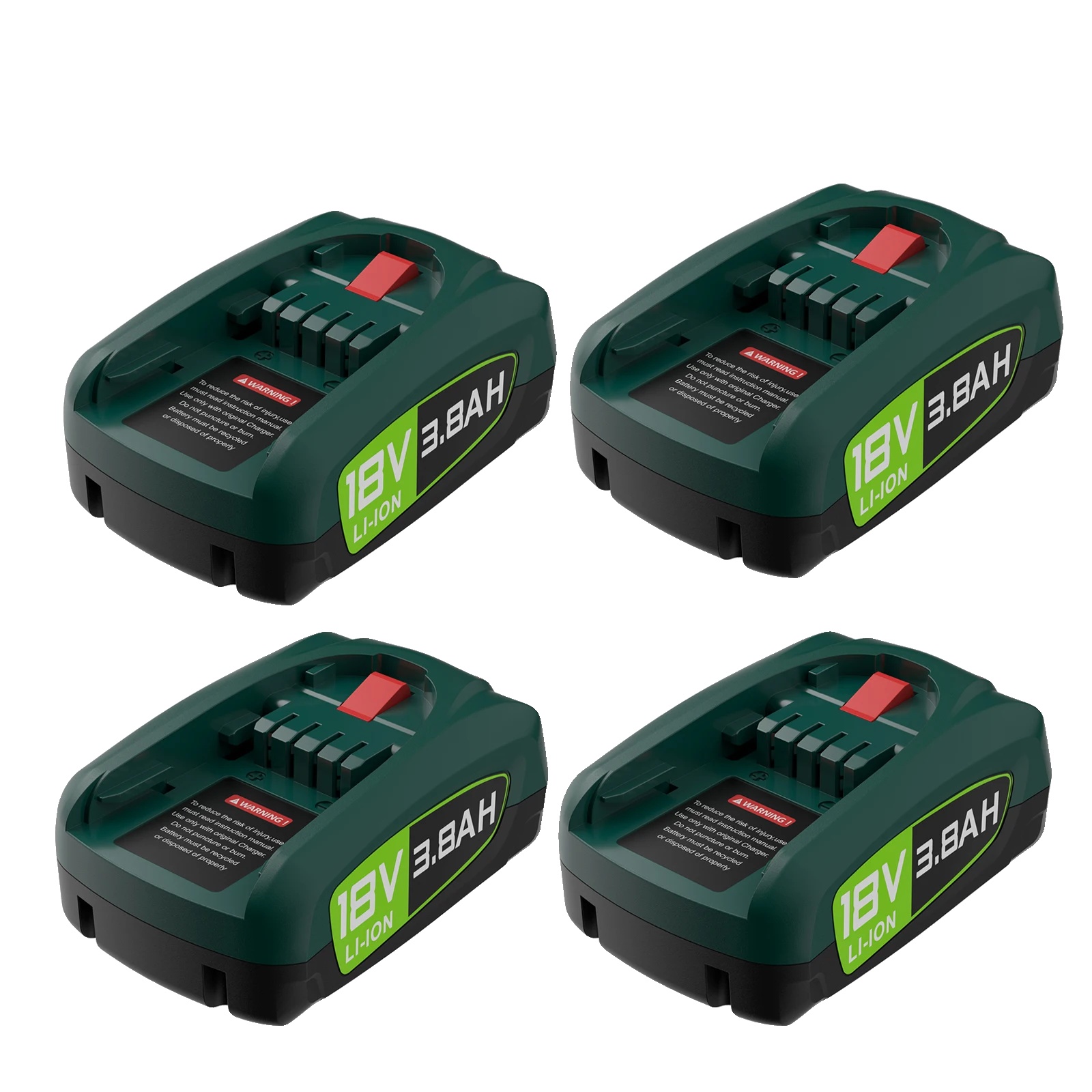 Ersatzbatterie, 3800mah Kapazität, Kompatibel Mit Elektrowerkzeugen, 4stk, 18v