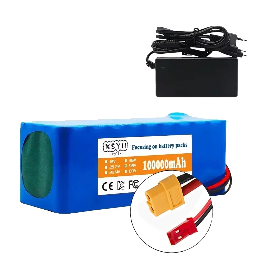 Lithium-ionen-batterie, 100ah Kapazität, 48v Kompatibilität, Xt60 Jst -ladegerät