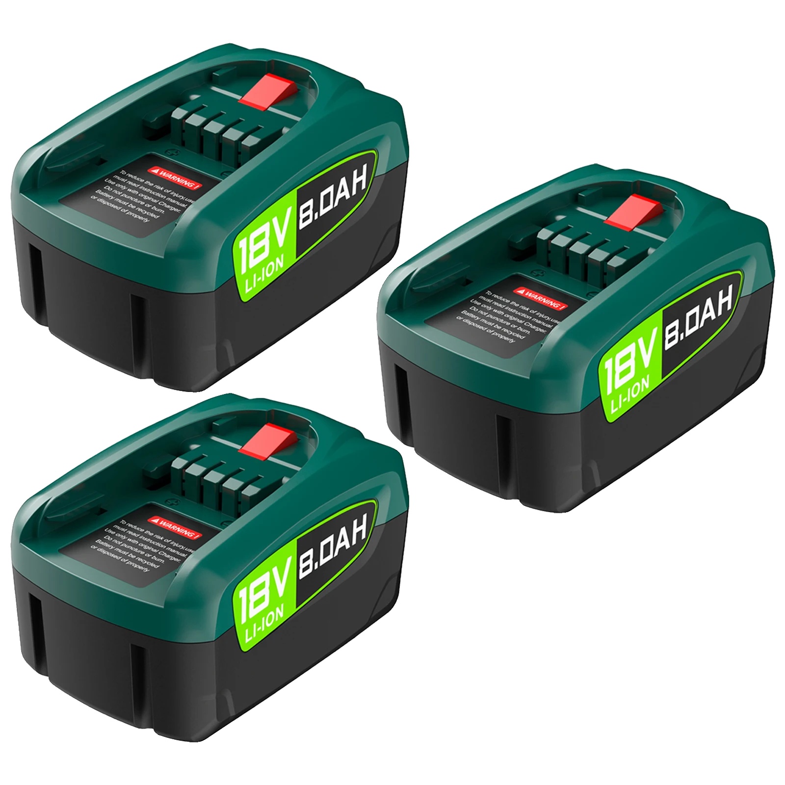 Wiederaufladbare Batterie, 8000mah Kapazität, 18v Kompatibilität, 3stk 8000mah Bat