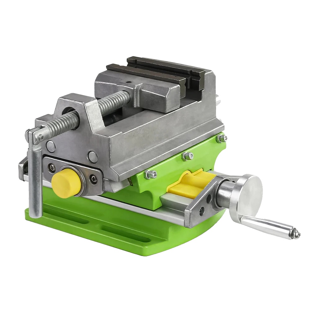 3-zoll Kreuzschlitten-schraubstock, Präzisions-kompaktgleitmechanismus, Langlebige Und Robuste Bauweise, Einfache Manuelle Bedienung