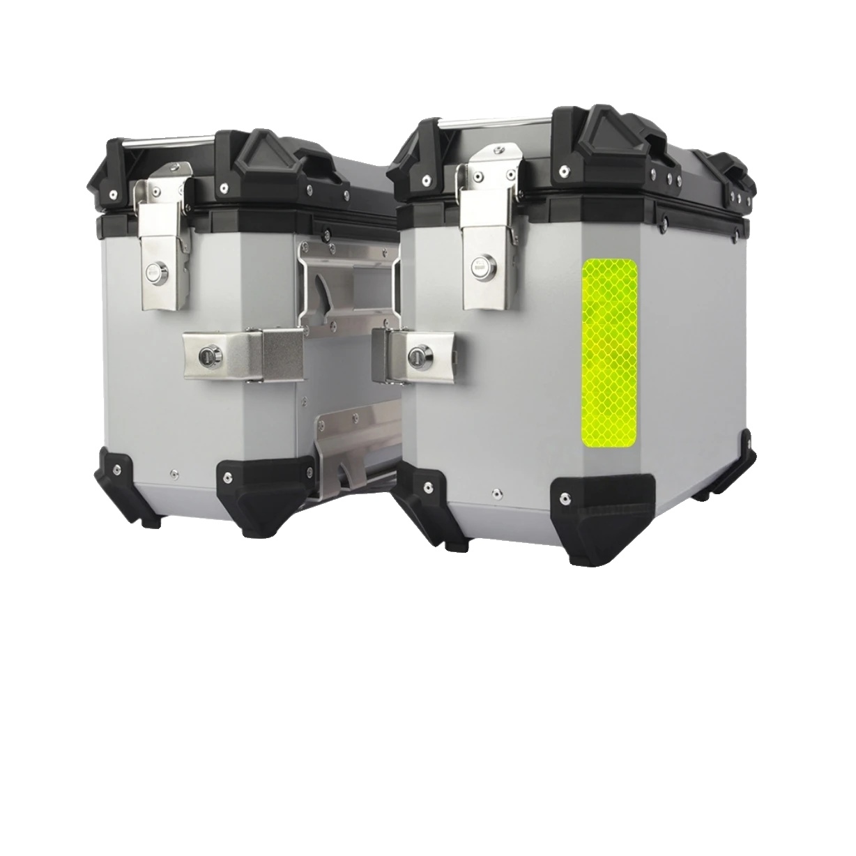Motorrad-seitenkoffer, Schnellverschlussmechanismus, Wasserdichtes Design, Silber-normales Design
