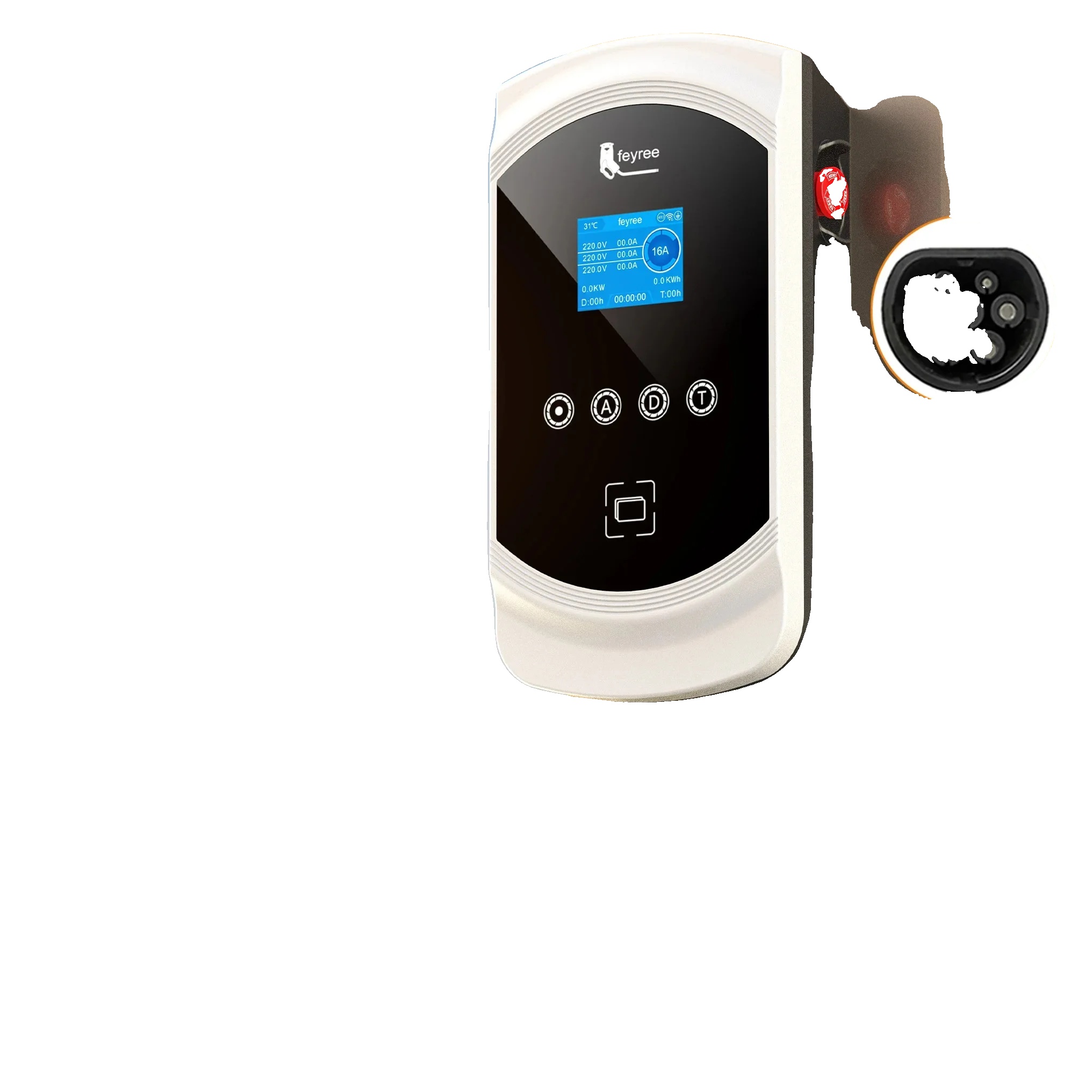 Ev-ladegerät, Smart Wifi-steuerung, Dynamische Lastverteilung, 11kw 16a 3-phasig, Typ2-a